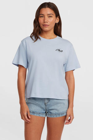 T-shirt met backprint lichtblauw