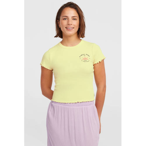 O'Neill T-shirt geel rib gebreid afbeelding
