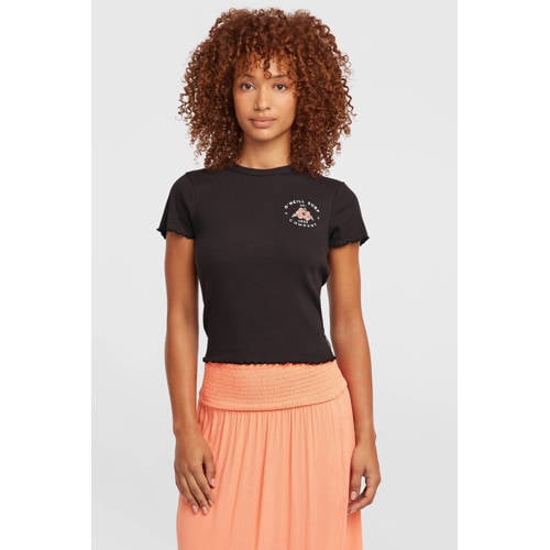 O'Neill T-shirt zwart rib gebreid afbeelding