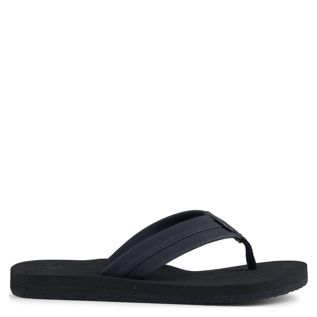 Zwarte heren O'Neill Chad Pro teenslippers van imitatieleer
