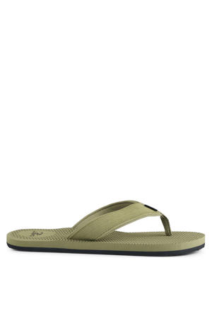 Koosh teenslippers olijfgroen