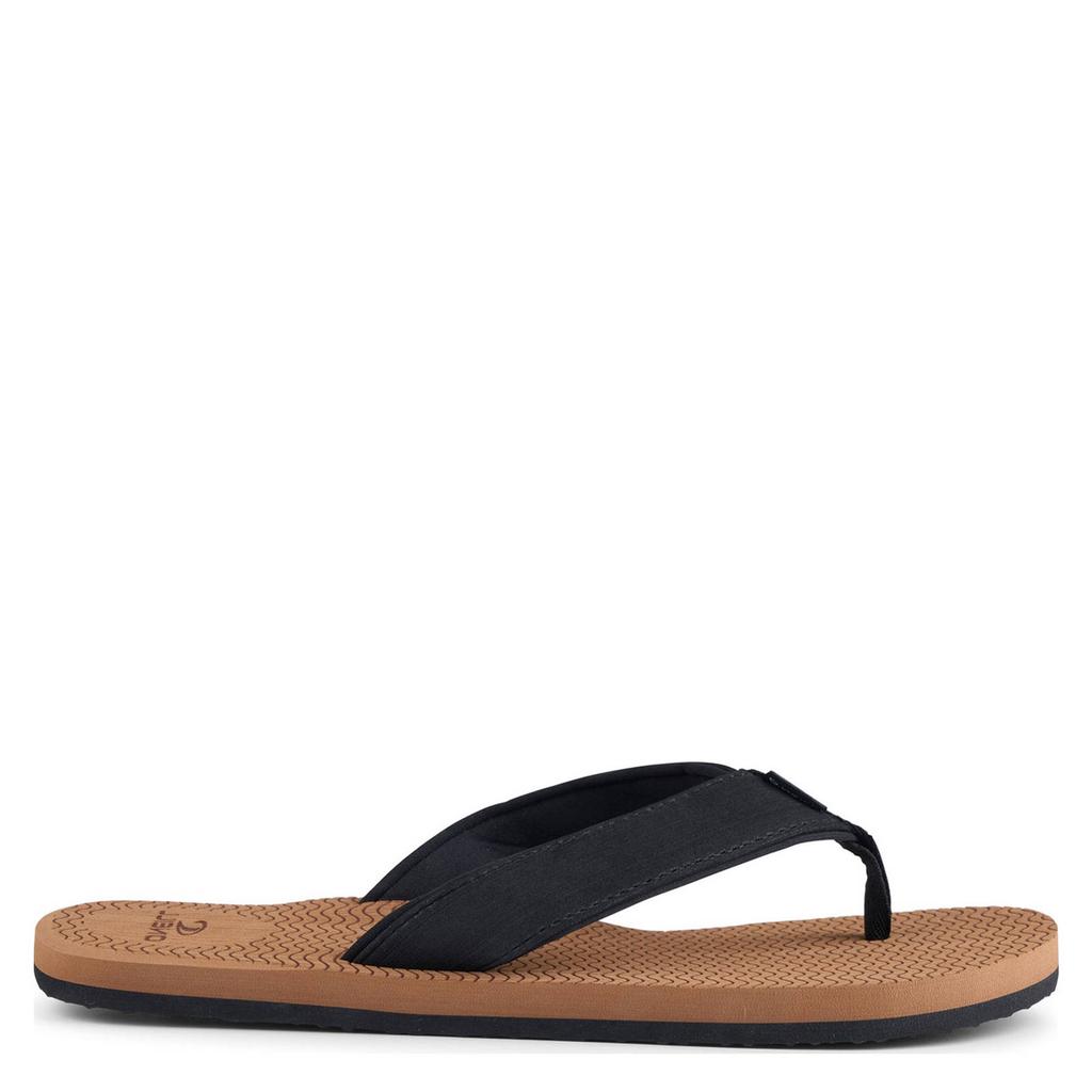 Donkerbruin en zwarte heren O'Neill Koosh teenslippers van textiel