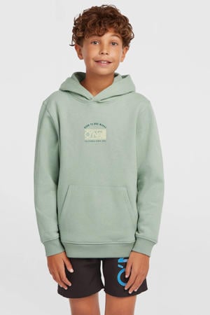 hoodie met backprint lichtgroen