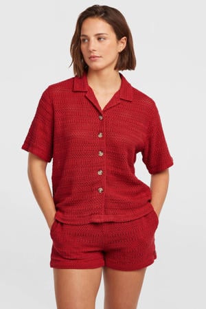 blouse rood gehaakt