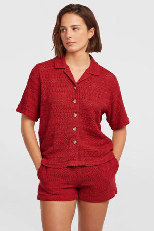 blouse rood gehaakt