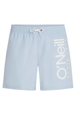 zwemshort Cali 16" met logo lichtblauw