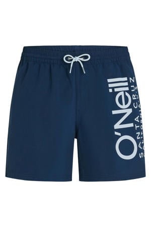 zwemshort Cali 16" met logo donkerblauw