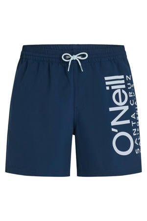 zwemshort Cali 16" met logo donkerblauw