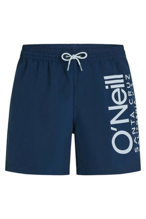 zwemshort Cali 16" met logo donkerblauw