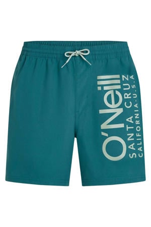 zwemshort Cali 16" met logo petrol