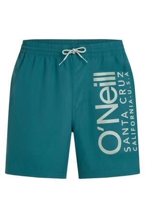zwemshort Cali 16" met logo petrol
