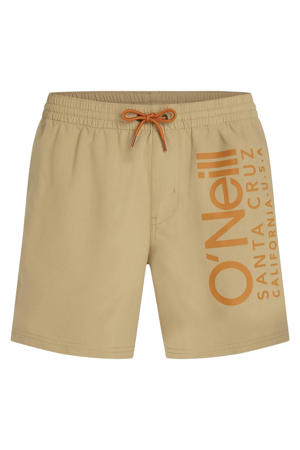zwemshort Cali 16" met logo beige