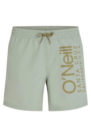 zwemshort Cali 16" met logo lichtgroen