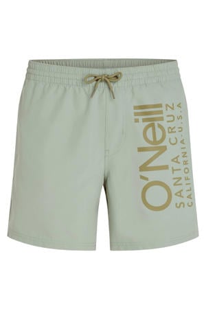 zwemshort Cali 16" met logo lichtgroen