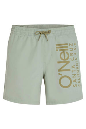 zwemshort Cali 16" met logo lichtgroen
