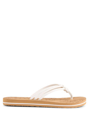 Ditsy teenslippers wit