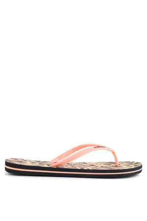 teenslippers zalm/zwart
