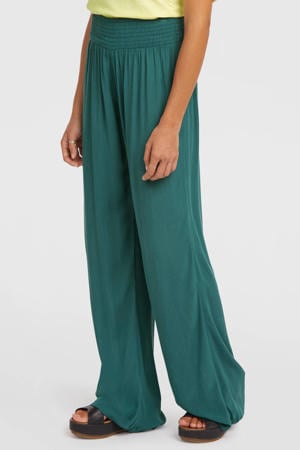 wide leg regular waist capri groen