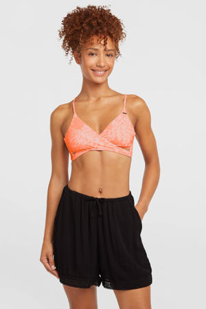 straight regular waist strandshort zwart