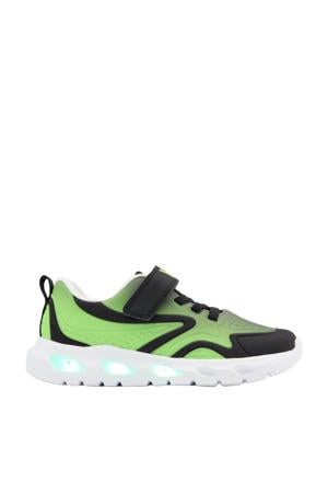 sneakers met lichtjes groen/zwart