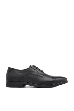 leren veterschoenen zwart