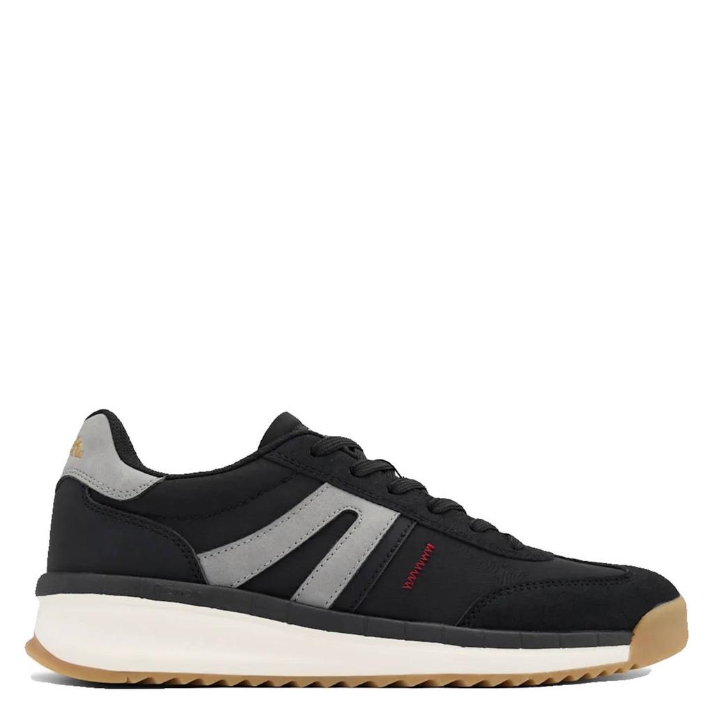Zwarte heren Bench suède sneakers met veters