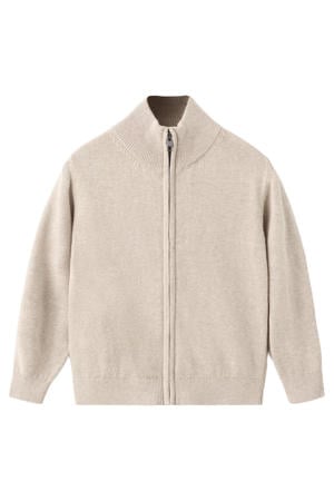 gebreid vest beige
