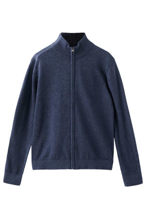 vest marineblauw fijn gebreid