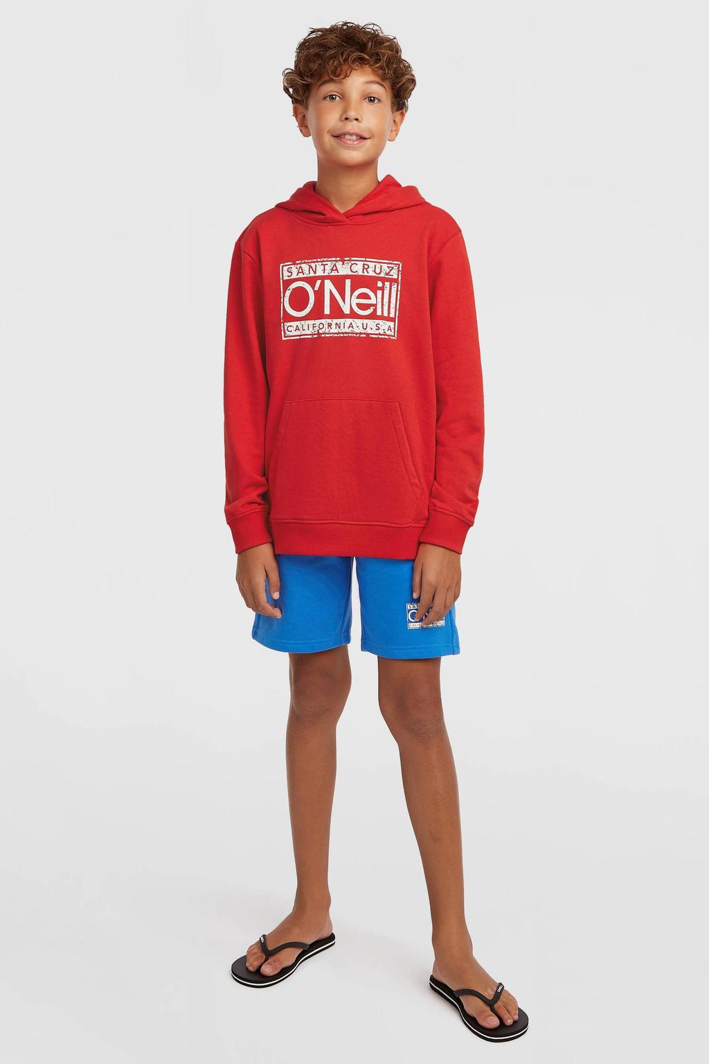 Blauwe jongens O'Neill sweatshort met elastische tailleband met koord en effen