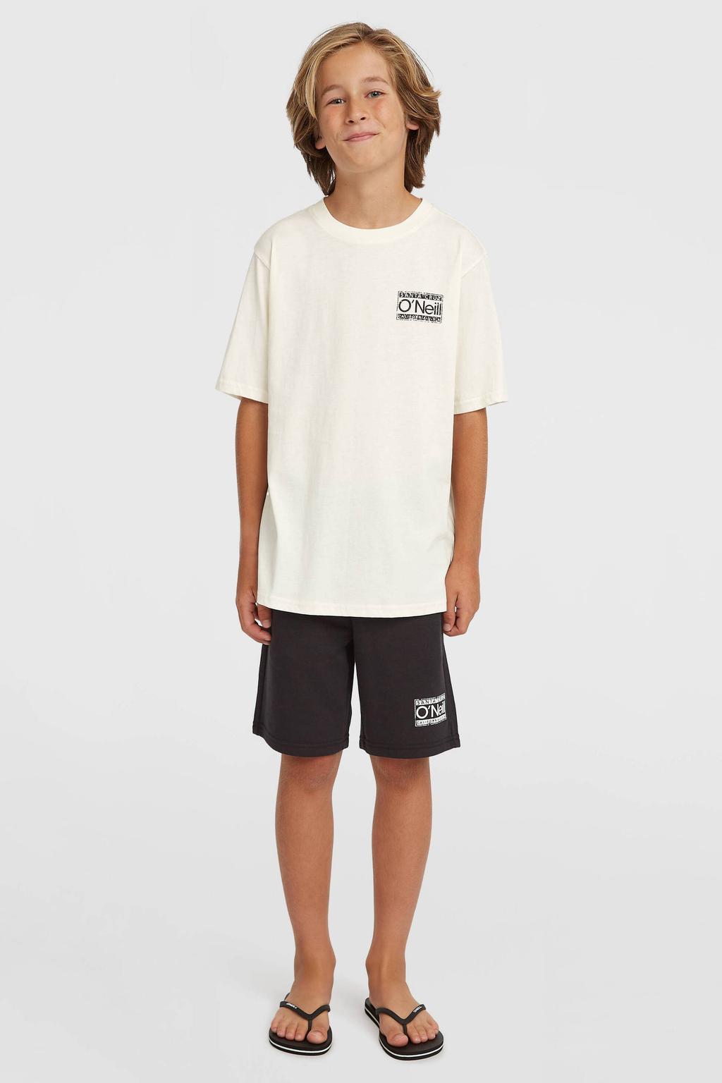 Zwarte jongens O'Neill sweatshort met elastische tailleband met koord en effen