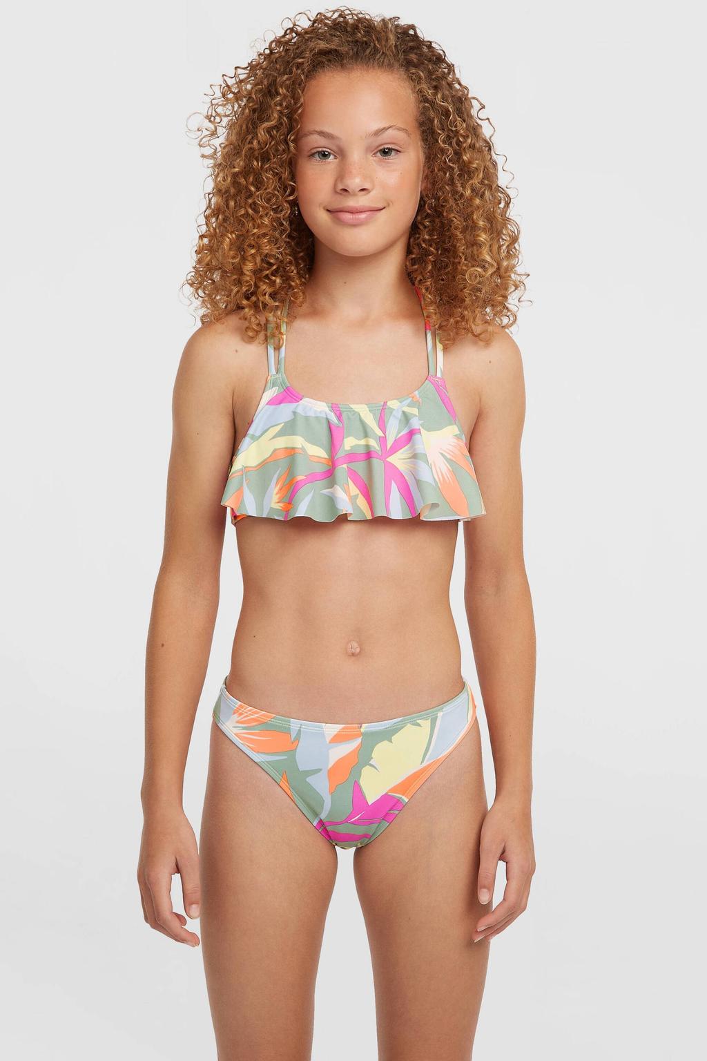 O'Neill crop bikini Tropics groen/multi