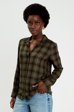 geruit blouse donkergroen
