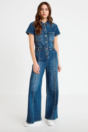 jumpsuit dark blue denim