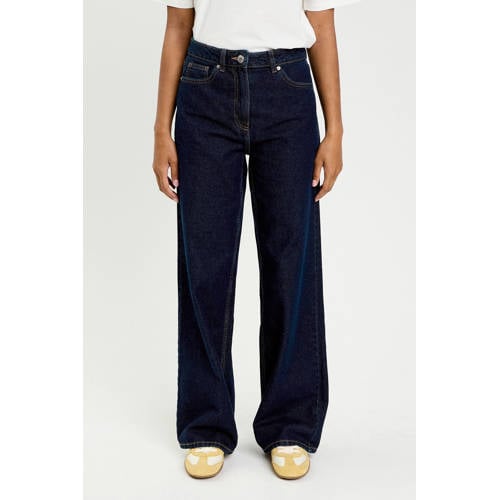 Cache Cache high waist wide leg jeans dark blue afbeelding