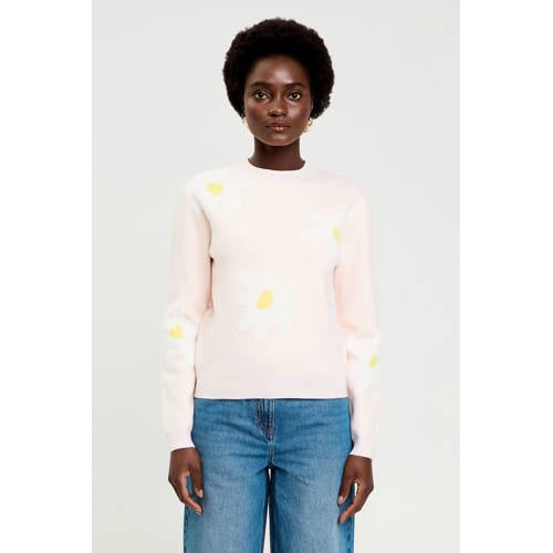 Cache Cache gebloemde sweater lichtroze afbeelding