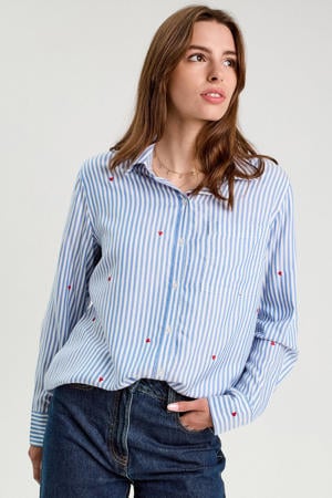gestreepte blouse blauw