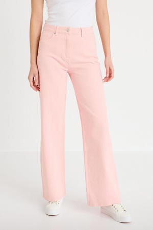 wide leg jeans lichtroze