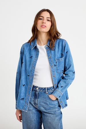 denim blouse medium blue denim
