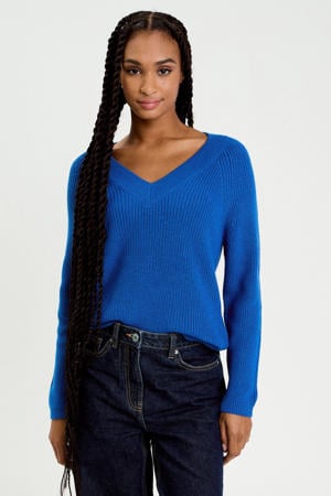 gebreide trui blauw