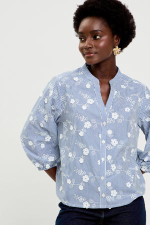 gestreepte blouse blauw