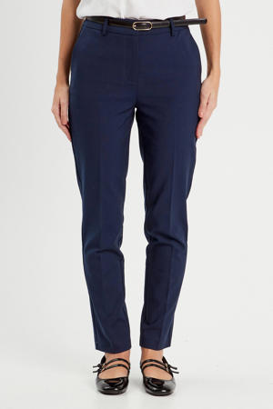 Tapered cropped broek  marine