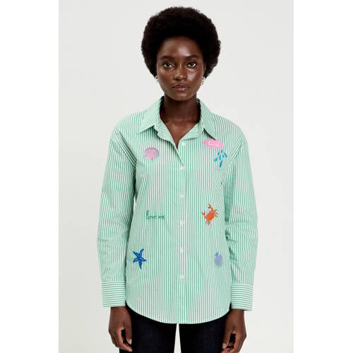 Cache Cache gestreepte blouse lichtgroen afbeelding