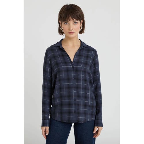 Cache Cache geruit blouse donkerblauw afbeelding