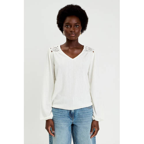 Cache Cache top ecru broderie afbeelding
