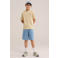 WE Fashion T-shirt met backprint lichtgeel