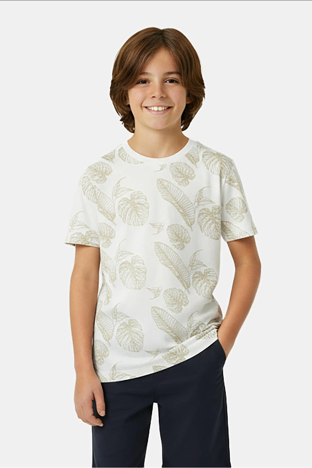 Witte jongens Cars T-shirt van katoen met korte mouwen en ronde hals