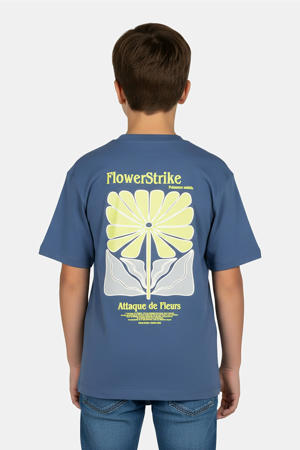 T-shirt met backprint blauw
