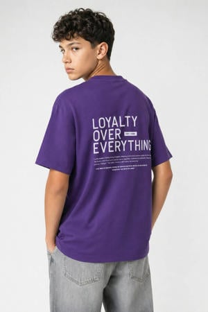 T-shirt met backprint paars