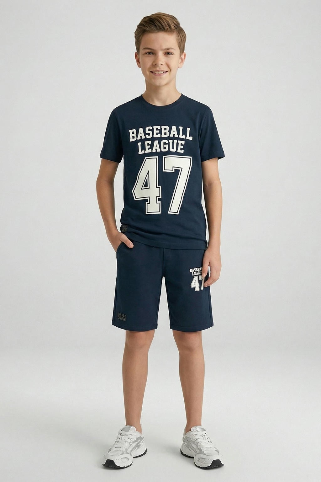 Cars T-shirt + korte broek marineblauw