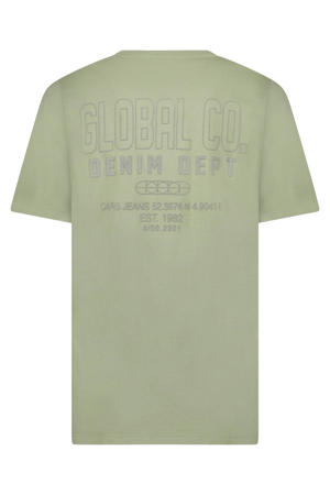 T-shirt met backprint groen